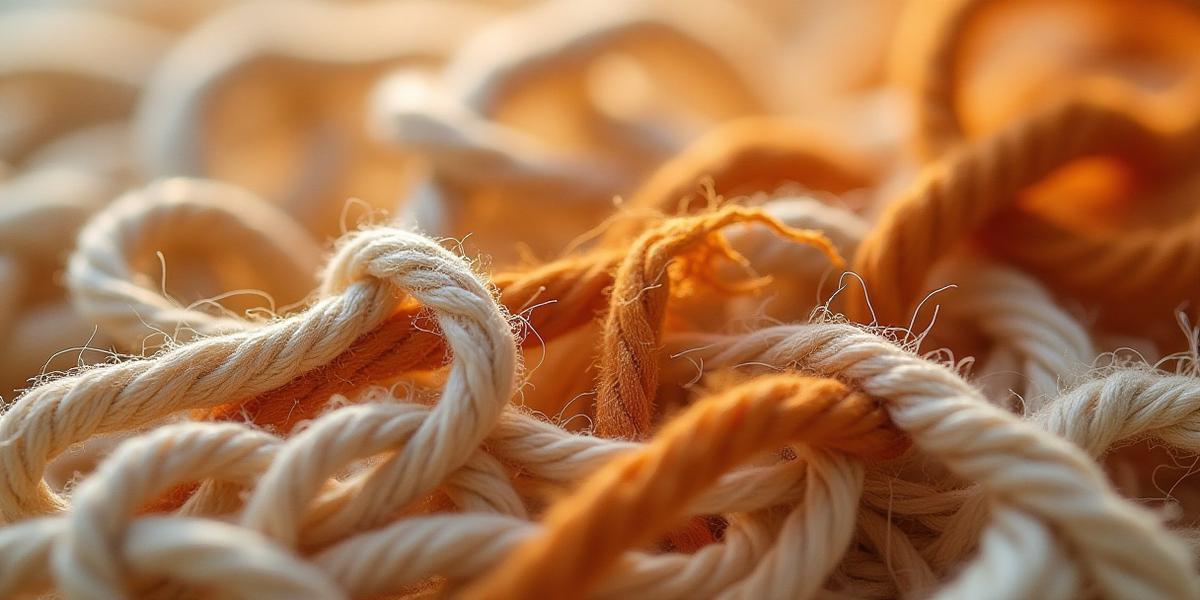 Close-up of intricate handwoven textile art piece